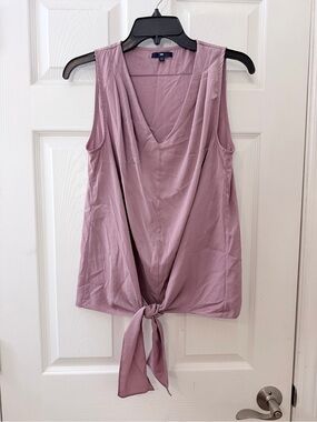 Gap pink tied front tank blouse sz S